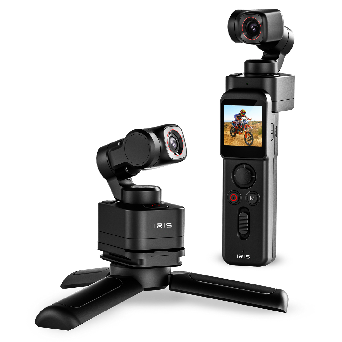 IZI IRIS Detachable Pocket Gimbal Camera, 512GB Storage, 160mins Battery, AI Tracking