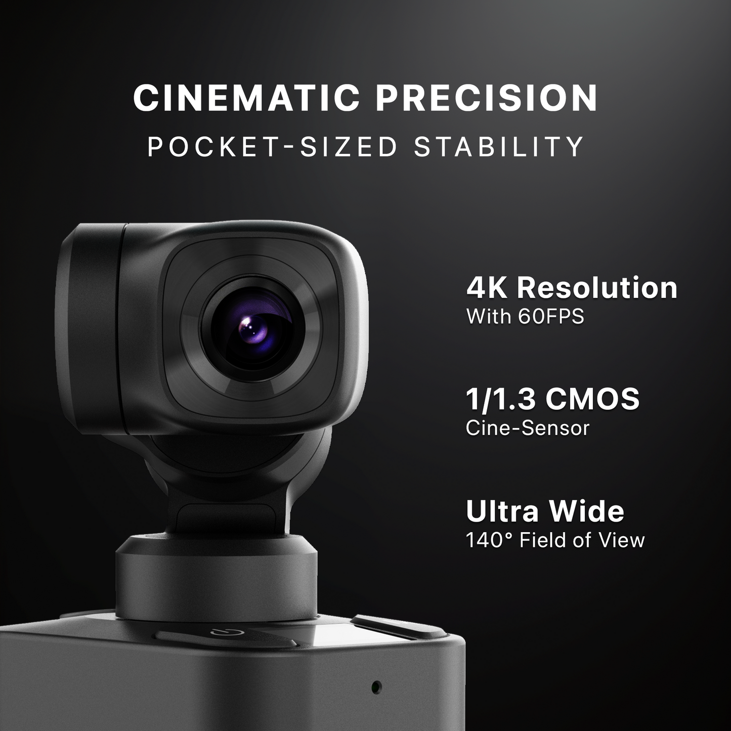 IZI IRIS Detachable Pocket Gimbal Camera, 512GB Storage, 160mins Battery, AI Tracking