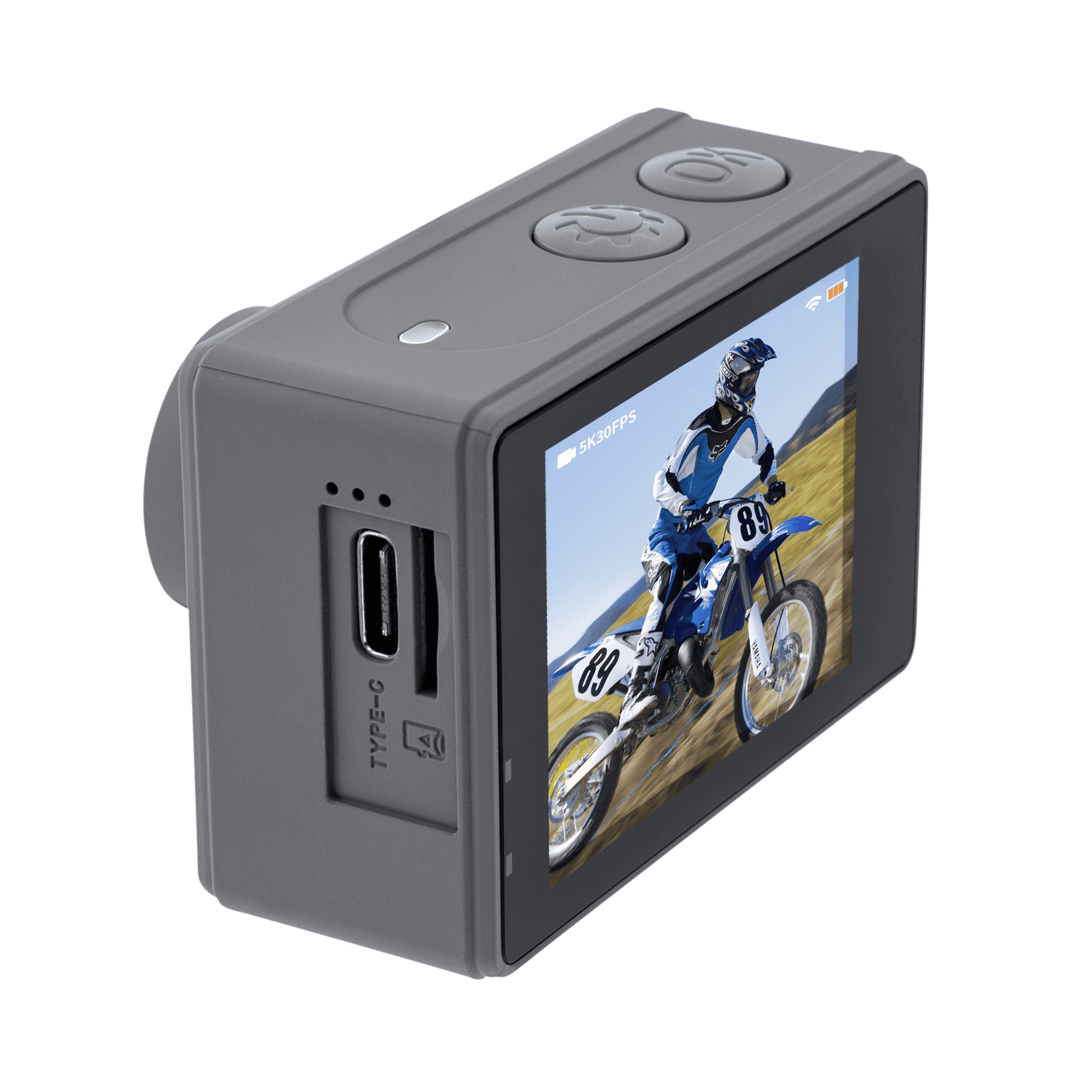IZI Click Plus 5K Action Camera - 170° Wide Angle, Anti-Shake EIS - IZI