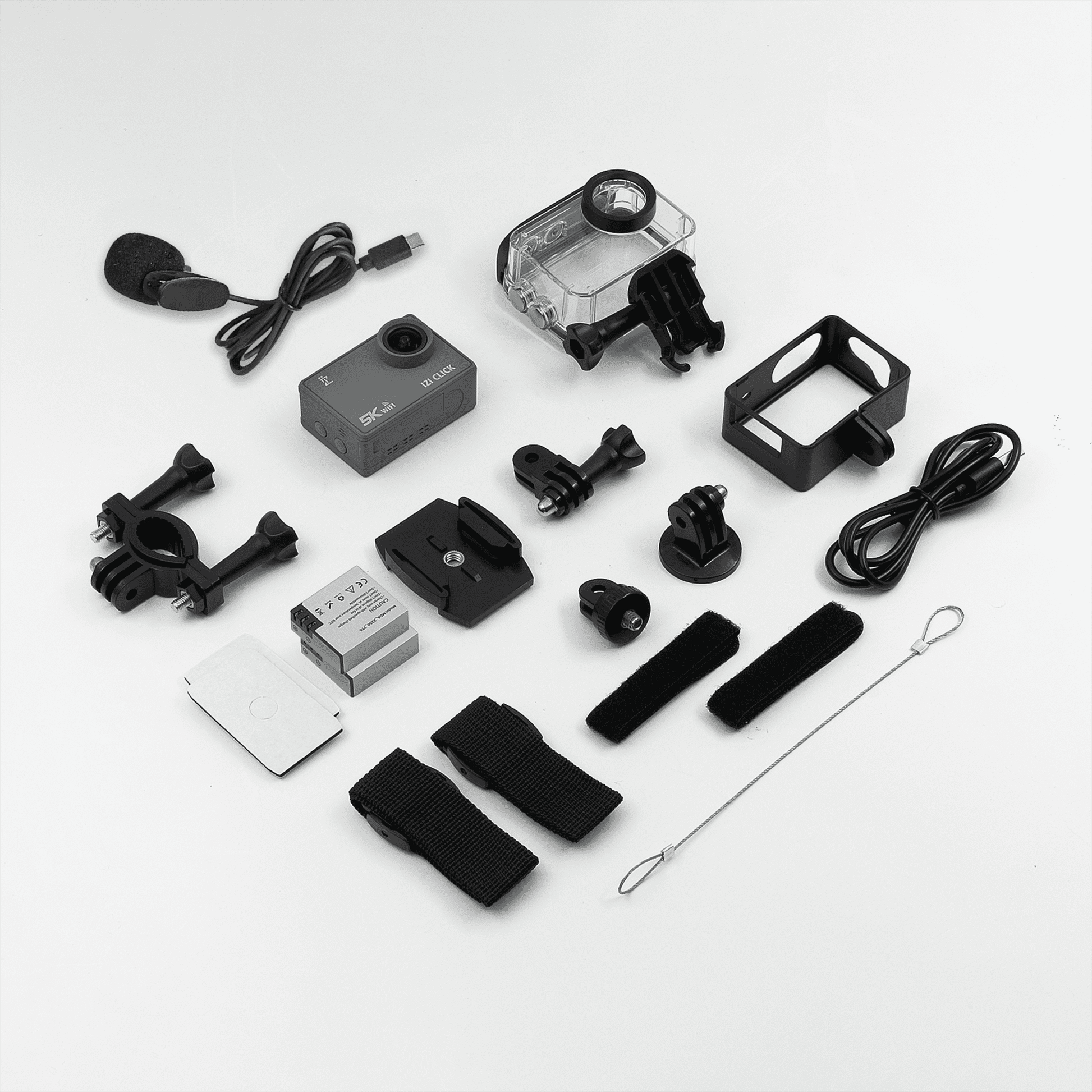 IZI Click Plus 5K Action Camera - 170° Wide Angle, Anti-Shake EIS - IZI