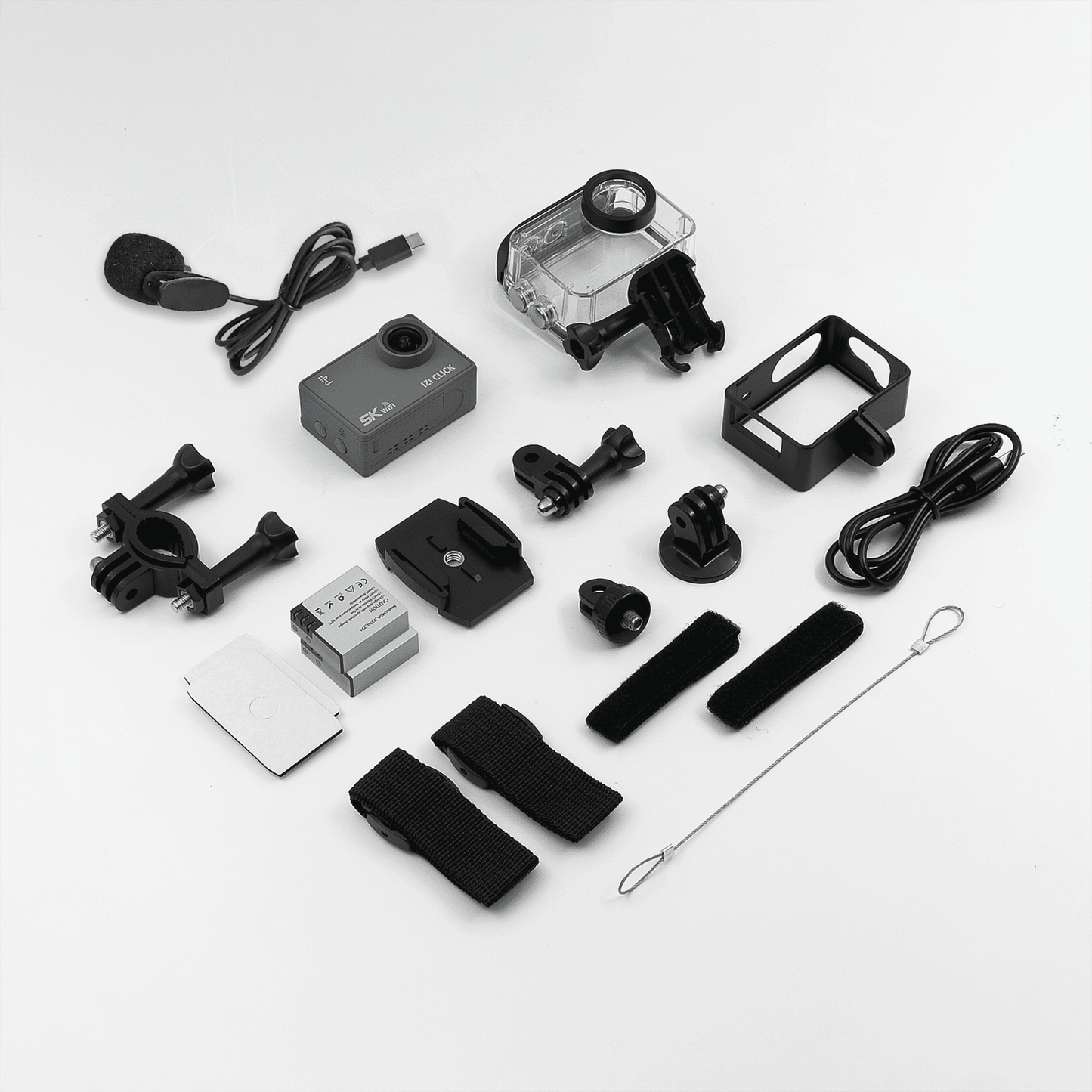 IZI Click Plus 5K Action Camera - 170° Wide Angle, Anti-Shake EIS - IZI