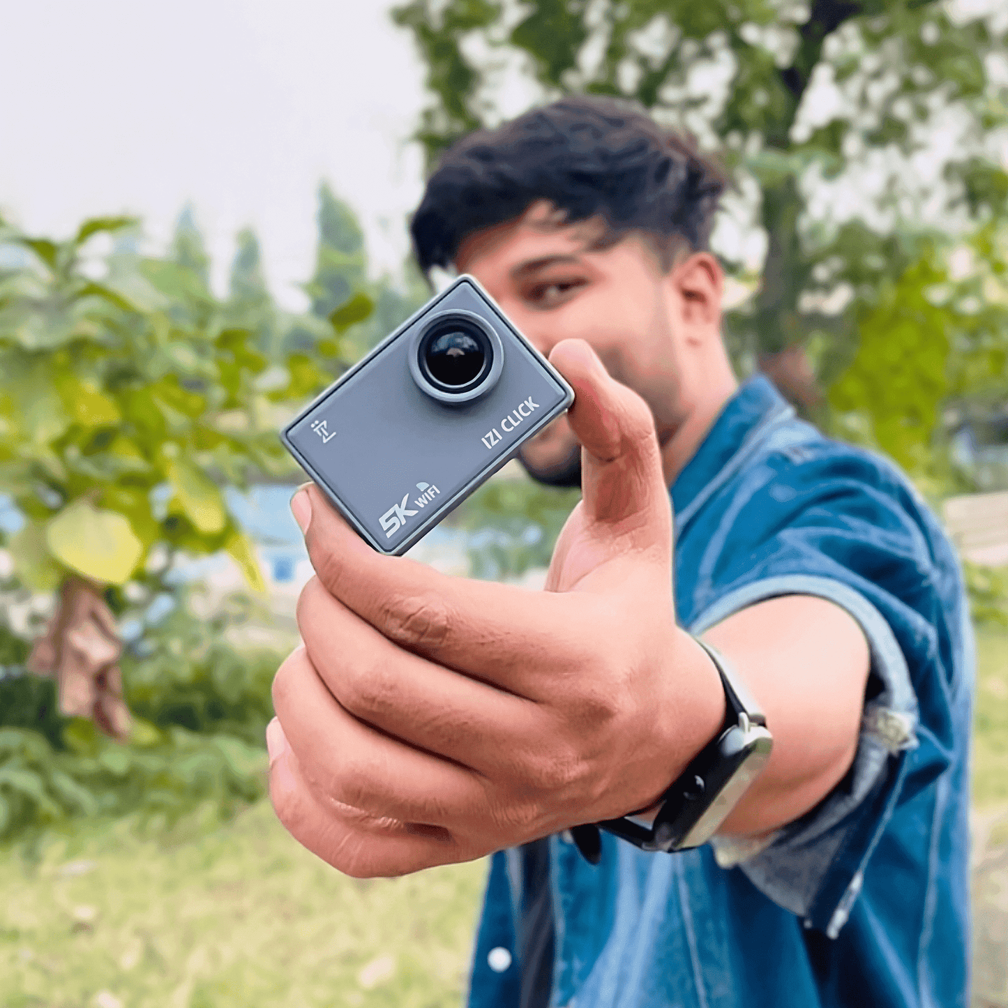 IZI Click Plus 5K Action Camera - 170° Wide Angle, Anti-Shake EIS - IZI